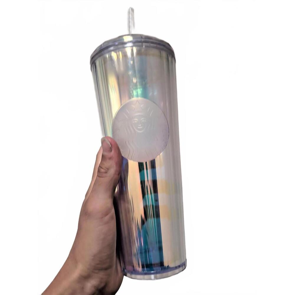 (NEW) Starbucks Iridescent Diamond Rainbow 24oz Cold Cup – Unicorn Venti Tumbler